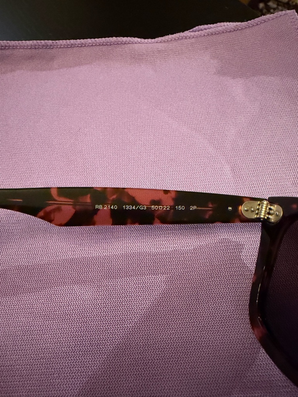 Ray-Ban Classic Wayfarer Tortoiseshell Sunglasses - Chromance Polarized - Picture 3 of 5